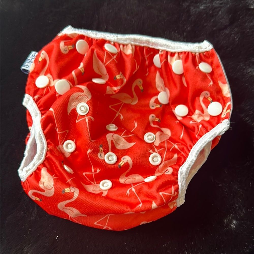 Flamingo Print Swim Diaper Cover